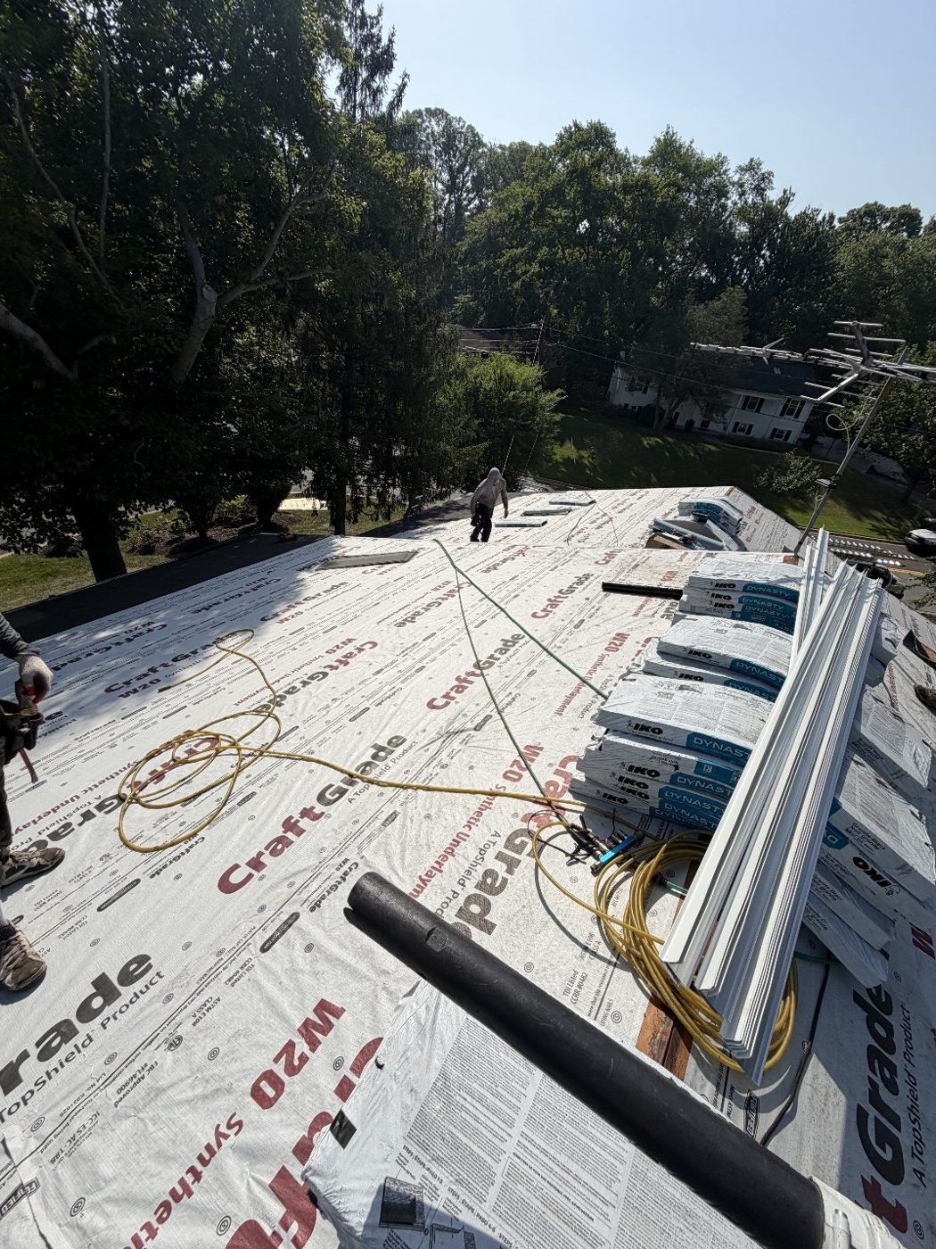 Synthetic underlayment and new architectural shingles