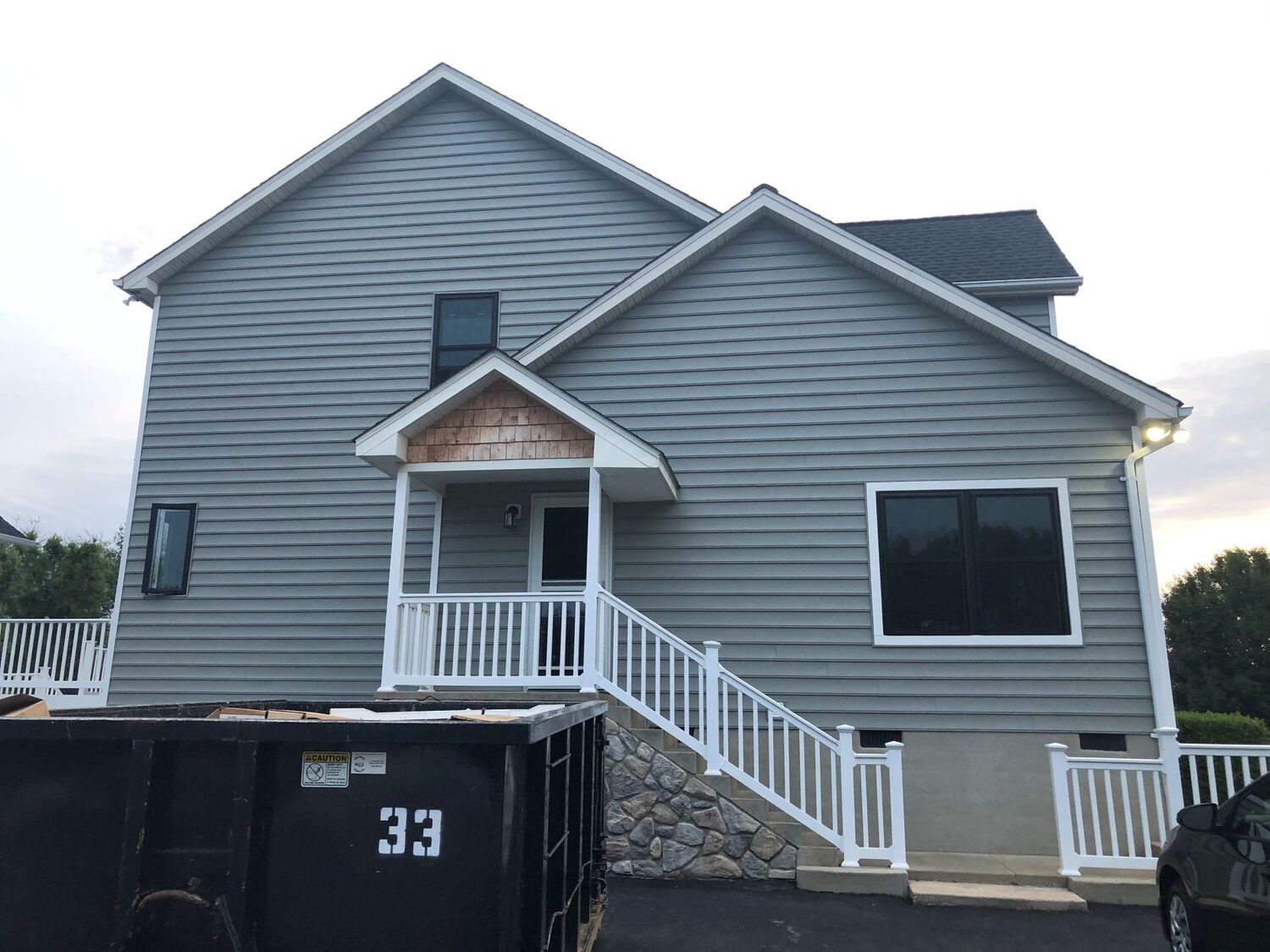New siding installation