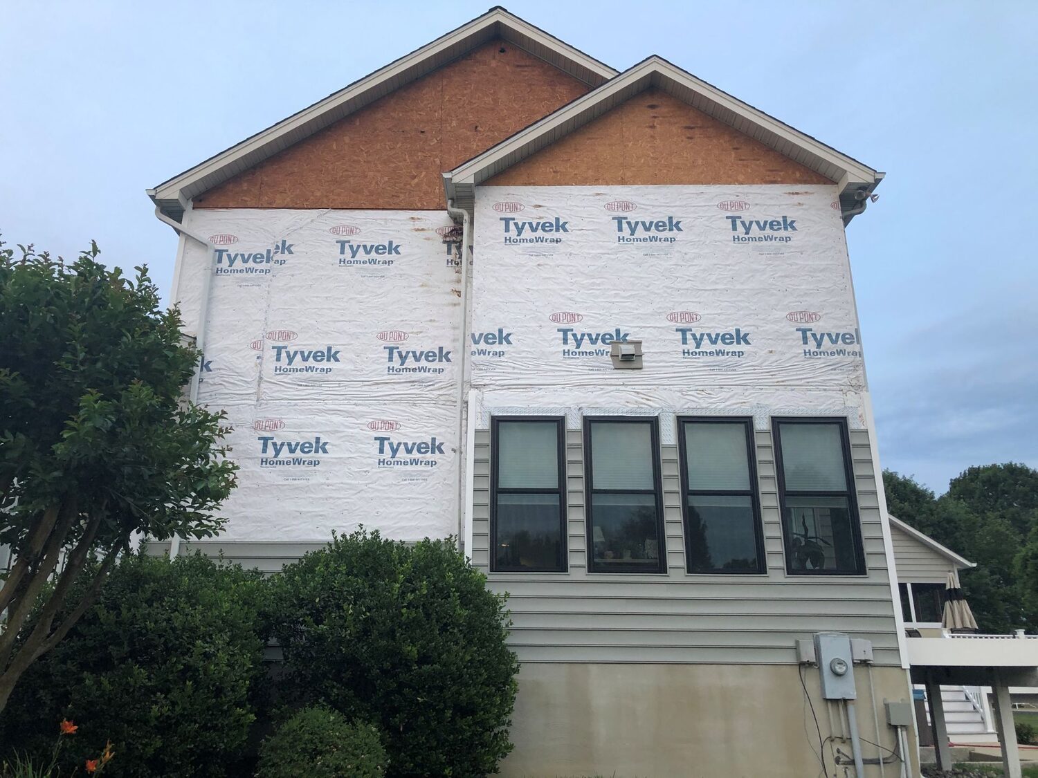 Siding over house wrap