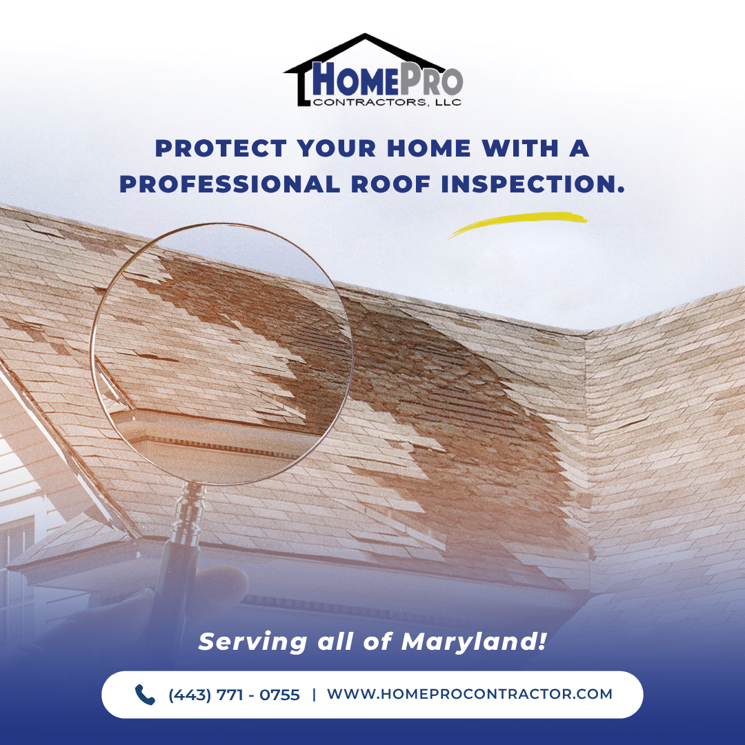 Drone roof inspection in Maryland by HomePro Contractors