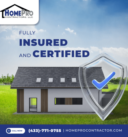 Insured and Certified roofing